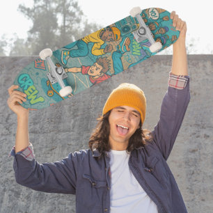 Retro Hip-Hop Street Style Skate Art Skateboard