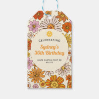 Retro Hippie 70s Floral Pattern Pickleball Party