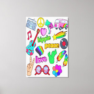 Retro Hippie Canvas Print
