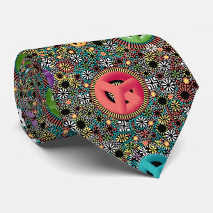 Retro Hippie Colourful 60s Pattern Tie