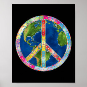 Retro Hippie Freedom Peace Sign 60s 70s No Worries