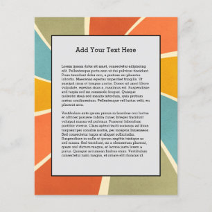 Retro Hippie Mixed Paint Style Swirls Pattern Flyer