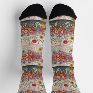 Retro Hippie: Patchwork Garden Socks