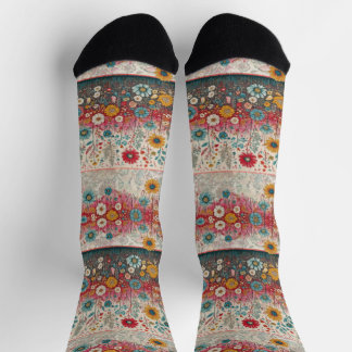 Retro Hippie: Patchwork Garden Socks