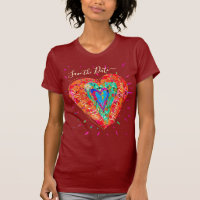 Retro Hippie Pink Turquoise Heart Save the Date