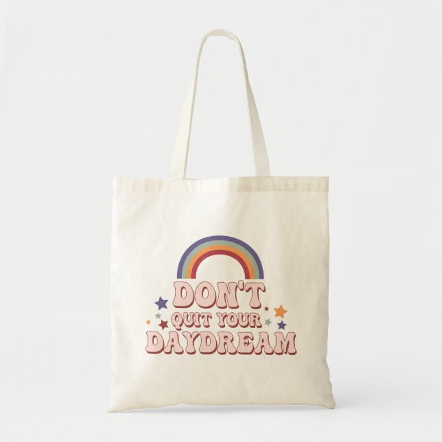 Retro Hippie Positive Quote  Tote Bag (Front)