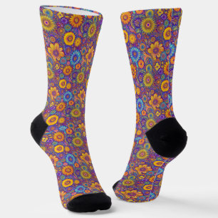 Retro Hippie: Purple Vibe Socks