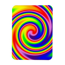 Retro Hippie Rainbow Colours Bright Pride Spiral