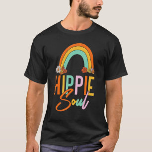 Retro Hippie Soul Rainbow Flowers 60s 70s Vegan Hi T-Shirt