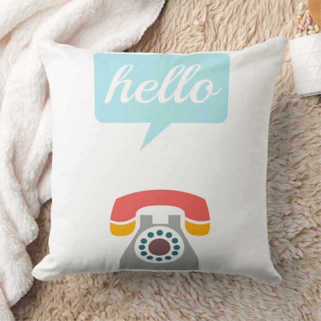 Retro Hipster Colourful Old Fashioned Phone Cushion (Blanket)