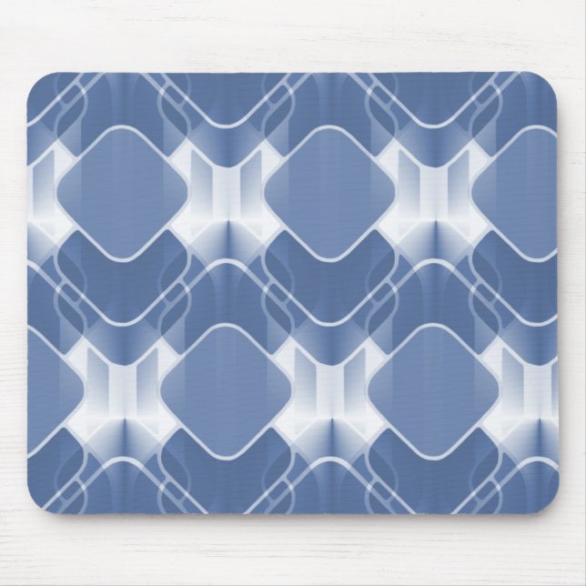 Retro Hipster Mousepad, Blue Mouse Mat (Front)