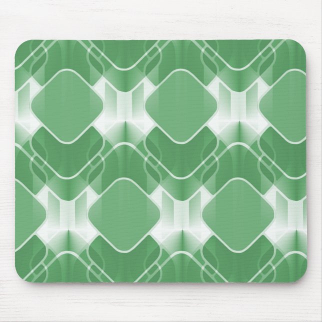 Retro Hipster Mousepad, Green Mouse Mat (Front)