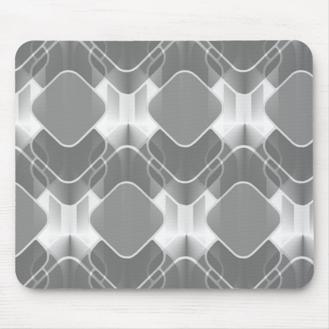 Retro Hipster Mousepad, Grey Mouse Mat (Front)