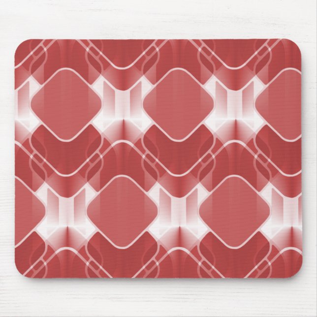 Retro Hipster Mousepad, Red Mouse Mat (Front)