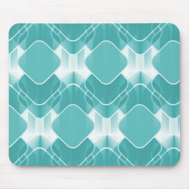 Retro Hipster Mousepad, Teal Mouse Mat (Front)