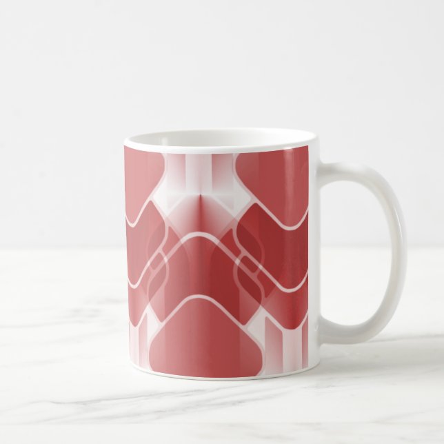 Retro Hipster Mug, Red Coffee Mug (Right)
