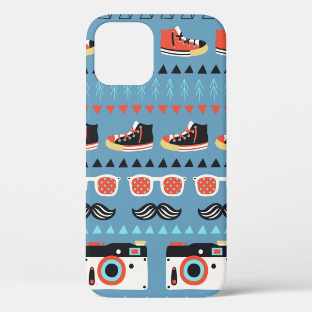 Retro hipster seamless pattern Case-Mate iPhone case (Back)
