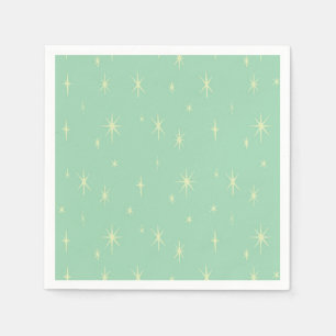 Retro Hipster Space Age Atomic Starburst Napkin