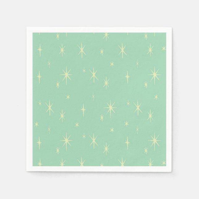 Retro Hipster Space Age Atomic Starburst Napkin (Front)