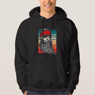 Retro Hipster Vintage Bearded Hippie Pipe Smoker U Hoodie