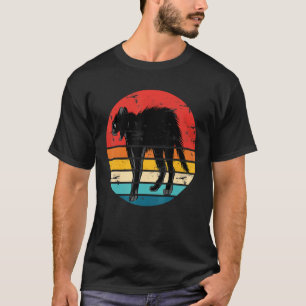 Retro Hissing Black Cat Halloween T-Shirt