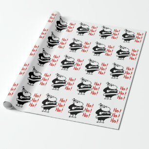 Retro Ho Ho Ho Santa   Wrapping Paper