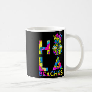 Retro Hola Beaches Pineapple Tiedye Beach Summer V Coffee Mug