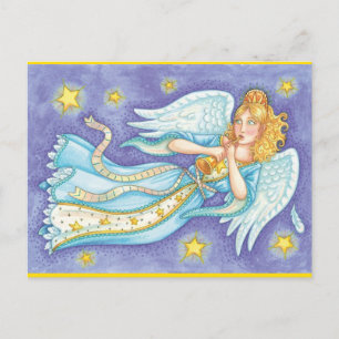 Retro Holiday Angel Postcard