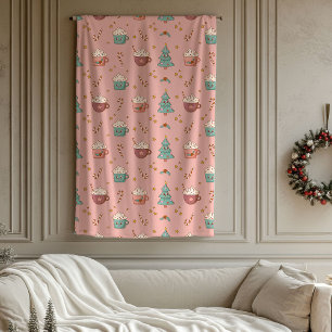 Retro Holiday Blanket 70s Style with Soft Colours