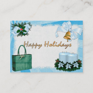 Retro Holiday Blues DISCOUNT/GIFT for Businesses Discount Card