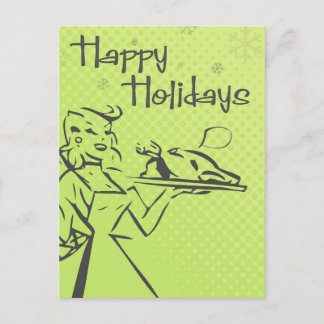 Retro Holiday Card - Lime