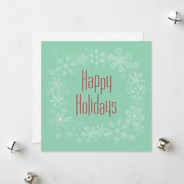 Retro Holiday Card Template (Front/Back In Situ)