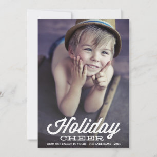 RETRO HOLIDAY CHEER   HOLIDAY PHOTO CARD