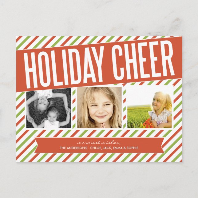 RETRO HOLIDAY CHEER | HOLIDAY PHOTO CARD (Front)