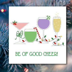 Retro Holiday Cocktails Napkin