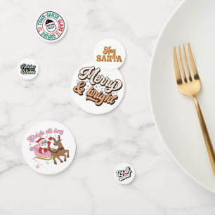 Retro Holiday Funny Christmas Confetti