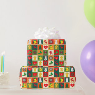 Retro Holiday Gift Wrapping Paper
