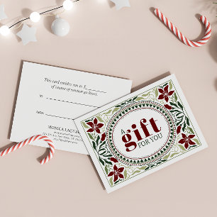 RETRO HOLIDAY GREEN BROWN FLOWERS FRAME CHRISTMAS