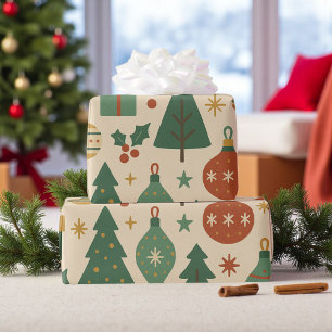 Retro Holiday Mid Century Modern  Wrapping Paper