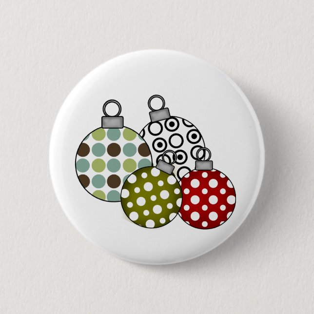 Retro Holiday Ornaments 6 Cm Round Badge (Front)