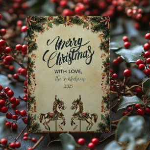 Retro Holiday Rocking Horse Christmas