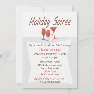 Retro Holiday Soiree Invitation