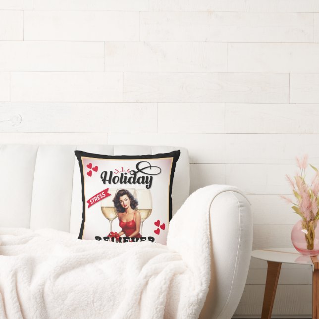 Retro Holiday Stress Reliever Pinup Cushion (Couch)