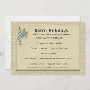 Retro Holidays [7x5 Invitation] Invitation