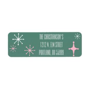 Retro Holidays address labels