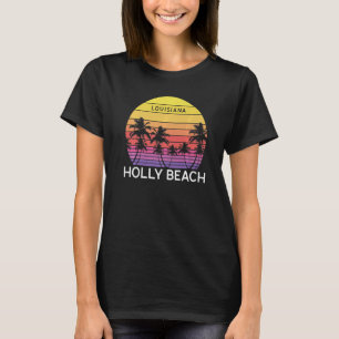 Retro Holly Beach Beach Surf Vintage Palm Venice 7 T-Shirt