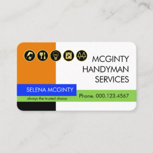 Retro Home Repair Handyman Tools Business Card