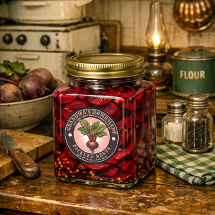 Retro Homemade Pickled Beets Label Template