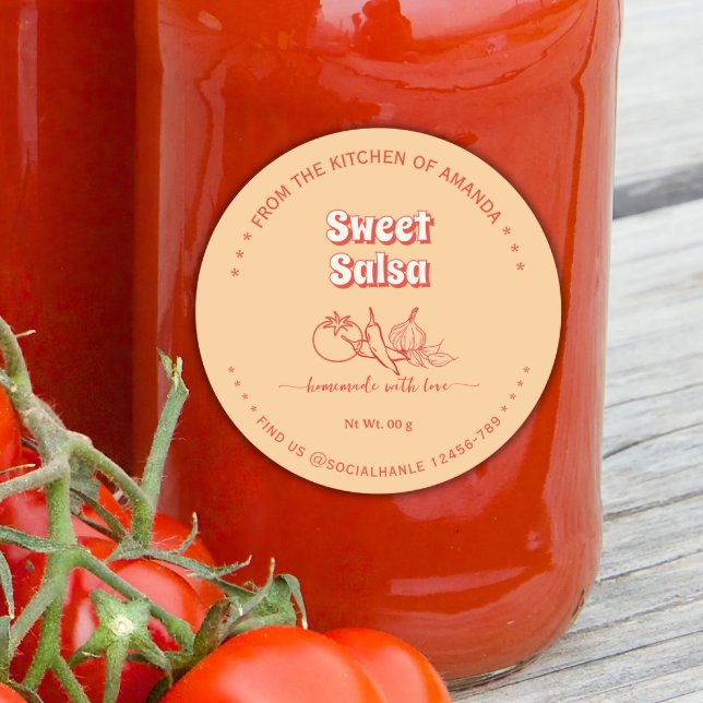 Retro Homemade Salsa Label (Creator Uploaded)