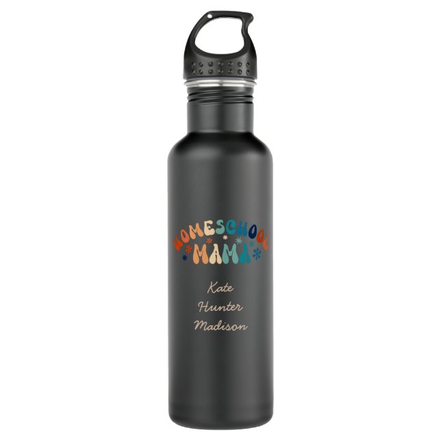 Retro Homeschool Mum Mama Personalised 710 Ml Water Bottle (Front)